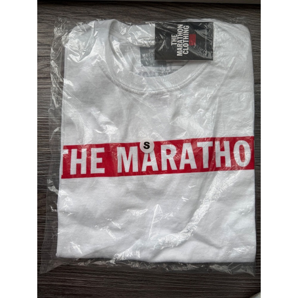 The Marathon Clothing White Red‎ Logo Graphic T Shirt Mens Size Small NEW